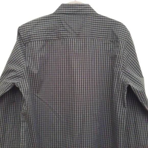 2016 London Fog Check Gingham Shirt Mens Sz-M Grey - Picture 11 of 11
